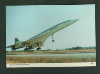 1976 Postcard - British Airways Concorde First Bahrain - London Flight
