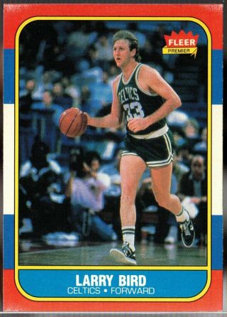 1986 - 87 Fleer Nba 9 Larry Bird Basketball Card - Boston Celtics