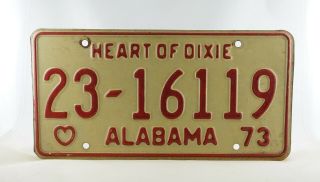 1973 Alabama Passenger License Plate - - 23 - 16119