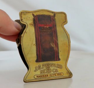 Peppard Seed Co.  Vintage Antique Advertising Brass Paper Clip - 80589