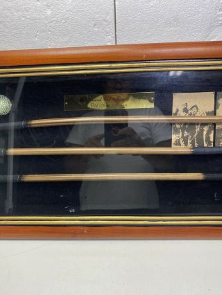 Vintage History of Golf Collectible Shadow Box Wood Framed Hanging Display Case 3