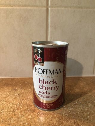 Vtg Hoffman Black Cherry Soda Pop Can Straight Steel College Point Ny