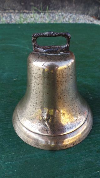 Antique Brass Horse Bell Large 4 " Diameter Patina