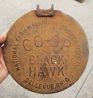 Vintage Co - Op Blackhawk Bellevue Ohio - Antique Coop Farm Planter Seed Box Lid
