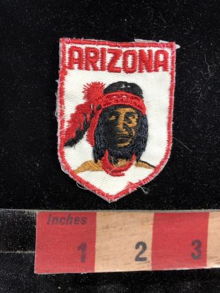 Vintage Arizona Patch Of A Native American Indian 80h5