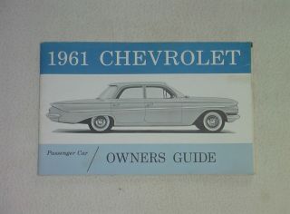 Vintage 1961 Chevrolet Owners Guide