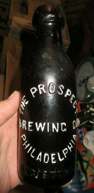 Philadelphia 1880 - 1885 Blob Beer Bottle Squat Prospect Brewing Antique 7 "