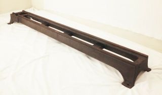 Vtg Antique Cast Iron Wood Lathe Bed 43 "