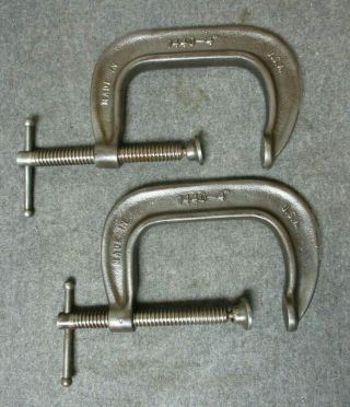 2 - Vintage Adjustable C Clamps No.  1440 - 4 "