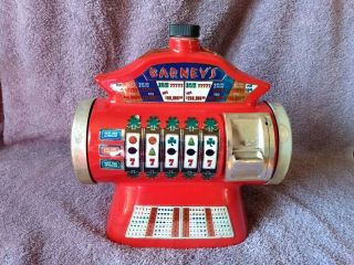Vintage Jim Beam Decanter Bottle Slot Machine Barney 