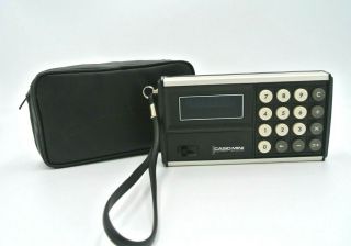 Vintage Casio Mini Electronic Calculator Cm - 601 With Case