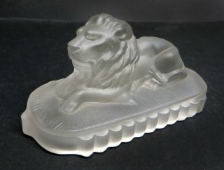 Antique Gillinder And Sons Frosted Lion 1876 Centennial Expo Paperweight
