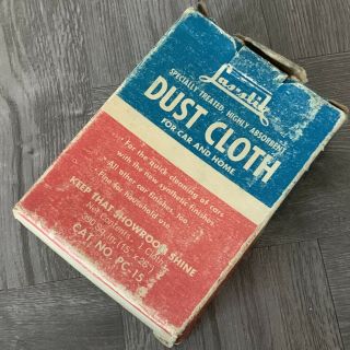 Vintage Las Stik Polishing Dust Cloth Cardborard Box Older Version Great Look
