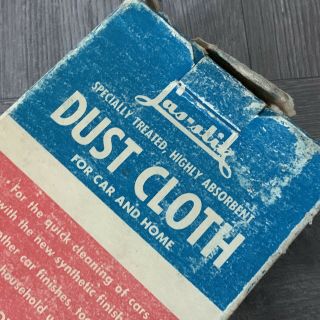 Vintage Las Stik Polishing Dust Cloth Cardborard Box Older Version Great Look 2