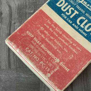 Vintage Las Stik Polishing Dust Cloth Cardborard Box Older Version Great Look 3