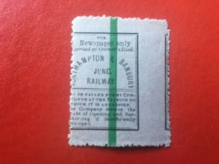 Northampton & Banbury Junction Railway: 1d Newspaper Parcel Stamp - Scarce