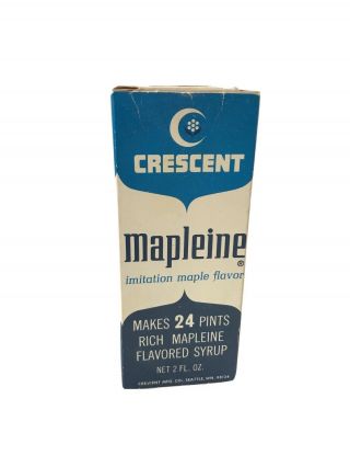 Vintage Crescent Mapleine Imitation Maple Syrup Box & Bottle Kitchen Advertising