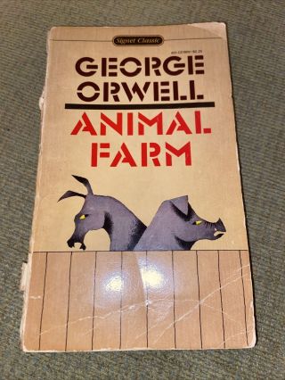 Animal Farm By George Orwell (vintage Mass Market Paperback) 1980s Signet Ce1900