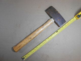 Iron City Vintage Brick Stone Mason Hammer Axe Hatchet Tool Marked Okla Wpa
