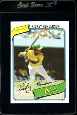 Rickey Henderson 1980 Topps Oakland Athletics Card 482 Nm