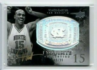 2011 - 12 Upper Deck Exquisite Vince Carter Championship Bling Auto On Card 48/99