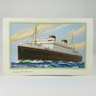1957 Abstract Of Log Of M.  V.  Britannic Cunard Steam Ship York Cobh Liverpool