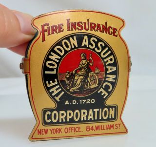 London Fire Insurance Vintage Antique Advertising Brass Paper Clip - 80586