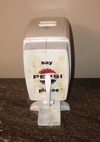 Vintage Plastic Pepsi - Cola Fountain Soda Dispenser Advertising Campaign C.  1970s
