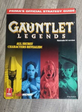 Gauntlet Legends Vintage Prima Official Strategy Guide N64 Dreamcast Playstation