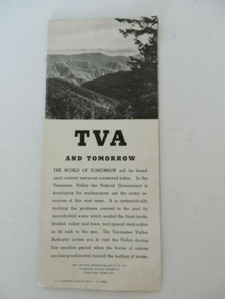 Vintage Tva Tennessee Valley Authority Promotional Brochure Dam Map 9691