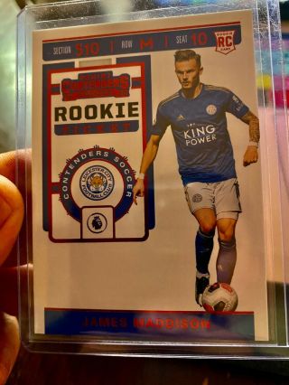 Panini Chronicles Soccer 2019 - 20 Tmall Red Rookie Ticket James Maddison Leiceste