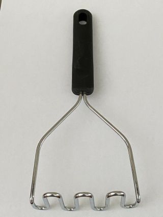 Vintage Ekco Potato Masher,  Black Plastic Handle