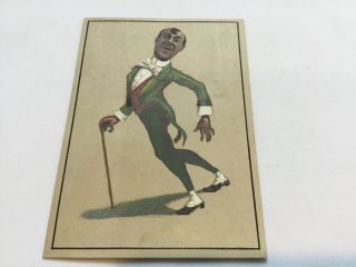 Vintage Black Americana Advertising Card,  2.  5x3.  5 Inches,