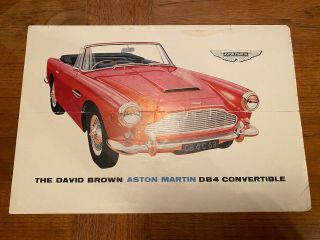 Vintage Aston Martin Db4 Convertible - Sales Brochure
