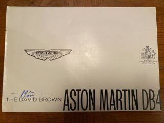 Vintage Aston Martin Db4 - Sales Brochure - 1962