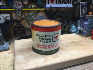 Vintage Wolf’s Head Lube Duty And Wheel Bearing 5lb Can