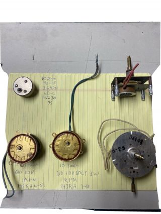Vintage Electric Clock Motors Synchron Series 33 Telechron