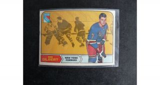 Vintage Hockey Card O Pee Che 1968 - 69 York Rangers Rod Gilbert Y625