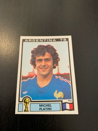Michel Platini Rookie Sticker N.  90 World Cup Argentina 78 Panini
