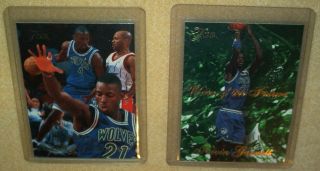 Kevin Garnett - 1995 - 96 Flair Rookie Card 206,  Wave Of The Future Insert 3