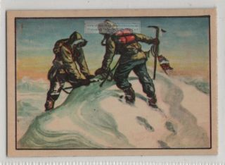 Edmund Hillary And Sherpa Tensing 1953 Mount Everest Nepal Vintage Trade Ad Card
