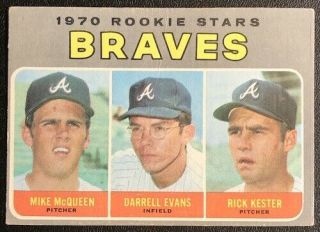 Mcqueen/evans/kester 1970 Topps Vintage Baseball Rookie Card 621