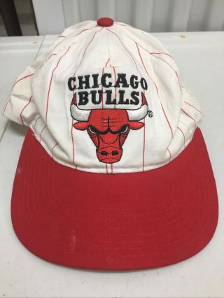 Vintage Starter Nba Chicago Bulls Snapback Hat Cap Embroidered Logo