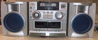 Vintage Aiwa Boombox Dual Cassette Recorder Radio Cd Player Ca - Dw420 Please Read