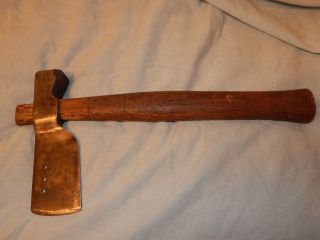 Vintage L.  A.  Sayre & Son.  44 Shingling Hatchet Axe Roofing Tool Checker Faced