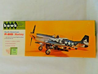 Hawk Model Plane 1/48 P - 51d Mustang Vintage 1964 - Kit Unbuilt Niob