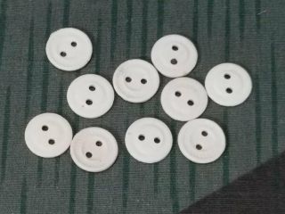 Wwii - Era German Paper Buttons 12 Mm (set Of 10) 1940s Vintage