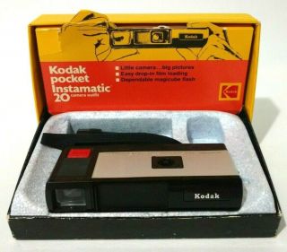 Vintage 70s Kodak Pocket Instamatic 20 Camera Display Box Prop