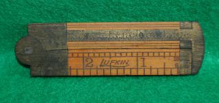 Vtg Lufkin No.  171 (36) Boxwood & Brass Folding Caliper Ruler