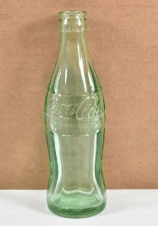 Vintage Coca Cola Green Glass Hobbleskirt 6 Oz Coke Bottle York Bottling